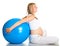 Pregnant woman excercises