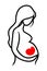 Pregnant woman icon.Woman pregnancy symbol.