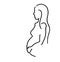 Pregnant woman - line art