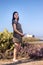 Pregnant woman poses on the marshlands