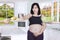 Pregnant woman refuse junk food