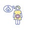 Pregnant woman RGB color icon