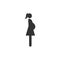 Pregnant woman sign, mother expecting glyph silhouette simple icon.