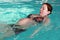 Pregnant woman swimming