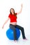 Pregnant woman taking exercise