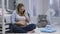 Pregnant woman talking on mobile phone