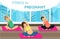 Pregnant Women Fitness Class Web Banner Template