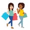 Pregnant Women Friends Shopping Together