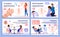 Pregnant Women Health Services Vector Webpage Set