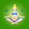 Pregnant yoga with baby