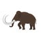 Prehistoric animal mammoth icon
