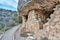 Prehistoric cliff dwelling in Walnut Canyon National Monument in Arizona