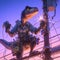 Prehistoric Efficiency: Velociraptor Electrician Fixes Power Pole