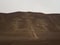 Prehistoric hill figure trident geoglyph El Candelabro Paracas Candelabra of the andes mythology at Islas Ballestas Peru