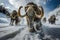 Prehistoric mammoth, an ancient giant of the ice age, symbolizing the wilderness and grandeur of prehistoric times, a