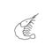 Prehistoric shellfish icon. Element of prehistoric line icon