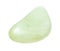 Prehnite gem stone isolated on white