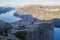 Preikestolen or Prekestolen or Preacher`s Pulpit or Pulpit Rock, in Forsand, Ryfylke, Norway