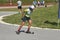 Premanon Stade Des Tuffes - Bourgogne Franche ComtÃ© France - September 2019 - Martin Fourcade Skate Towards The First Standing