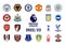 Premier League 2022-2023 of England. Leicester City, Liverpool, Chelsea, Manchester United, Manchester City, Arsenal, Tottenham