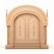 Premium 3d Model: Wooden Carved Door For Decoration