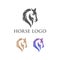 Premium abstract horse logo icons. Royal stallion symbol design. Equine stables sign. Equestrian brand emblems. Vector illustratio