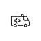 Premium ambulance icon or logo in line style.