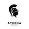 Premium Athena the goddess black vector icon logo illustration design