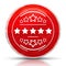 Premium badge icon metallic grunge abstract red round button illustration