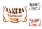 Premium bakery retro signboard with wheat