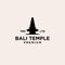 Premium bali temple black vector logo design