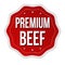 Premium beef label or sticker
