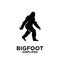Premium Big foot yeti vector black logo icon illustration design