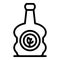 Premium bourbon bottle icon, outline style