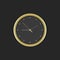 Premium circle wall watch golden black stylish business design template realistic vector