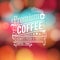 Premium coffee advertising poster. Typography design on a soft b