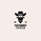 Premium cowboy vector black logo design