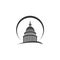 Premium Creative Landmark Capitol building logo vector design Iconic illustrations