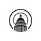 Premium Creative Landmark Capitol building logo vector design Iconic illustrations