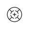 Premium crosshair icon or logo in line style