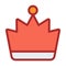 Premium crown quality chosen single isolated icon with filled line style