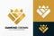 Premium Diamond Crown Logo Vector Design. Abstract emblem, designs concept, logos, logotype element for template