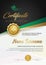 Premium diploma luxury certificate template with futuristic and elegant pattern background