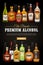 Premium drinks and alcohol beverages, sketch