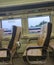 Premium economy train passenger seats in Indonesia