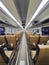 Premium economy train passenger seats in Indonesia