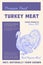 Premium Finest Turkey Meat. Abstract Vector Poultry Meat Packaging Product Label Design. Retro Typography and Hand Drawn