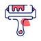 Premium flat icon of paint roller, customizable vector
