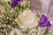 Premium flowers with wonderful white and purple roses