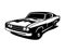 Premium ford torino cobra car vector side illustration isolated.